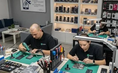 smartphone interior repair technician battery replacement