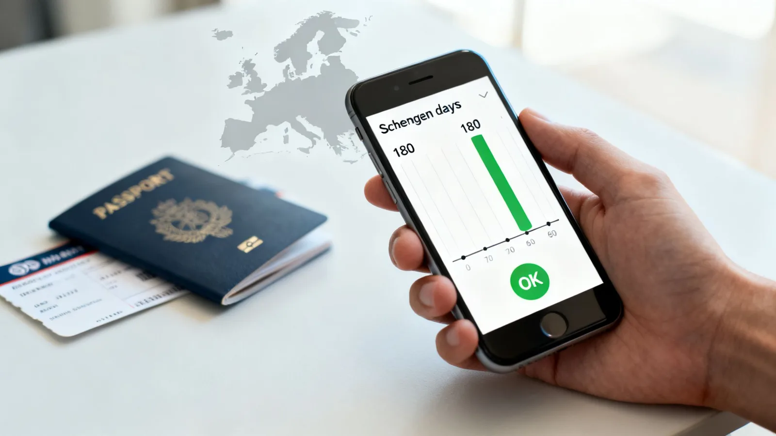 mobile app screen showing visa points calculator form