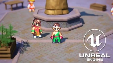 unreal engine 5 pixel art diorama game