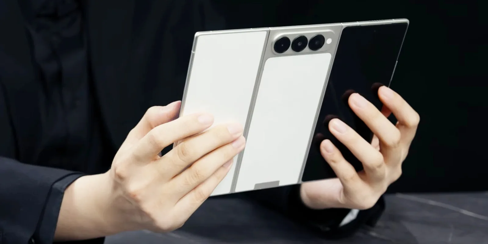 foldable smartphone concept design close up
