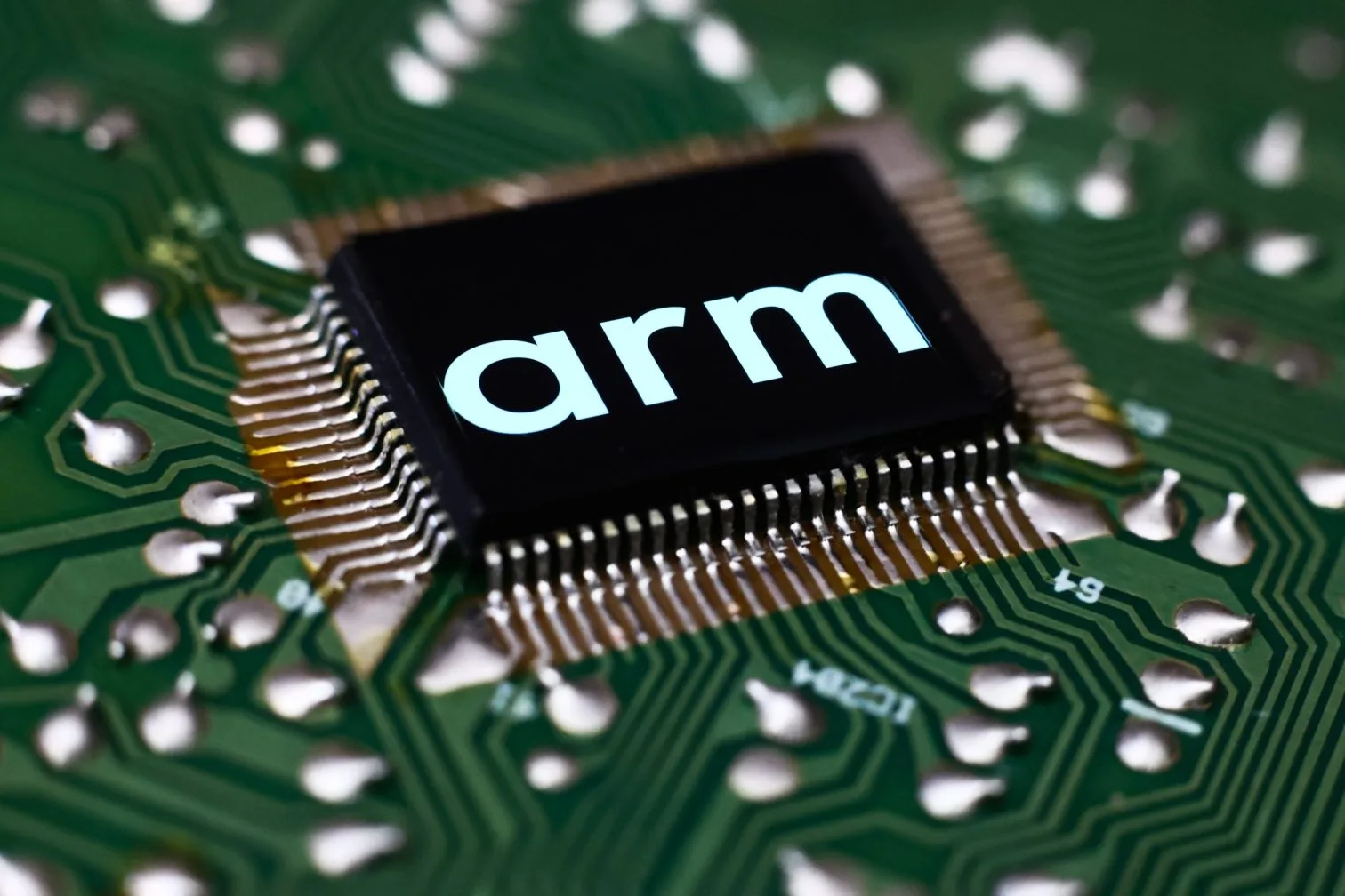semiconductor memory microchip close up