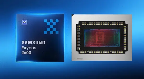 갤럭시 S26 스마트폰의 세련된 디자인과 엑시노스 로고