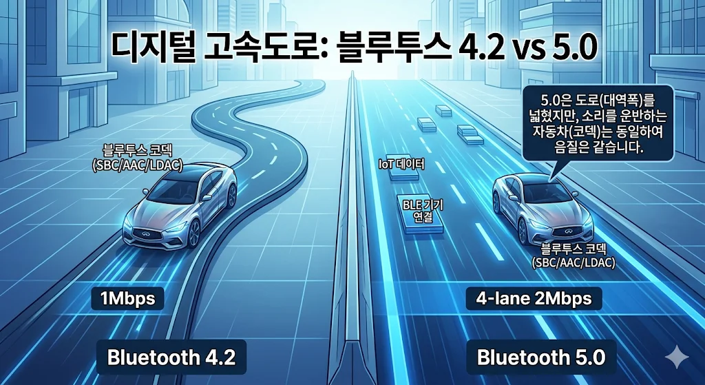 [블루투스 5.0 vs 4.2 비교] — 사운드 차이 없는데 왜 비쌀까?