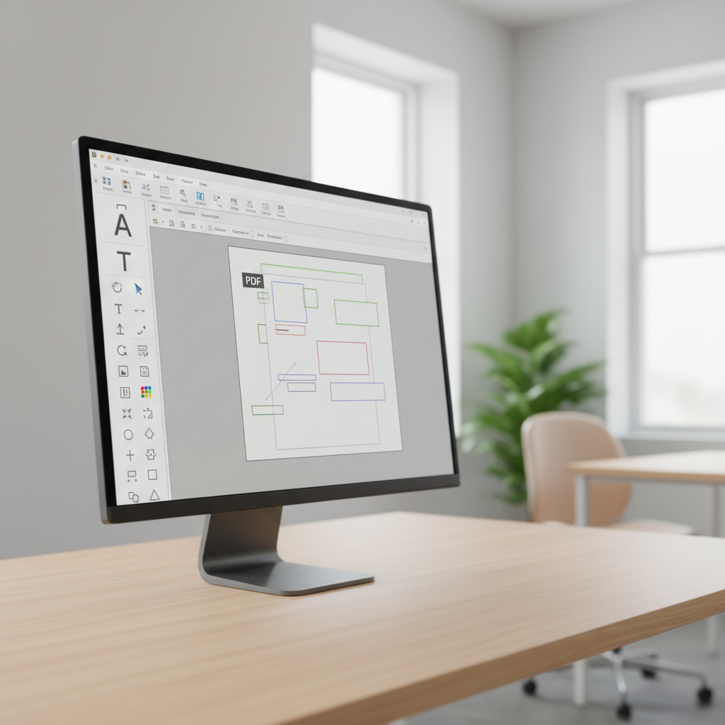 LibreOffice Draw PDF 편집 화면